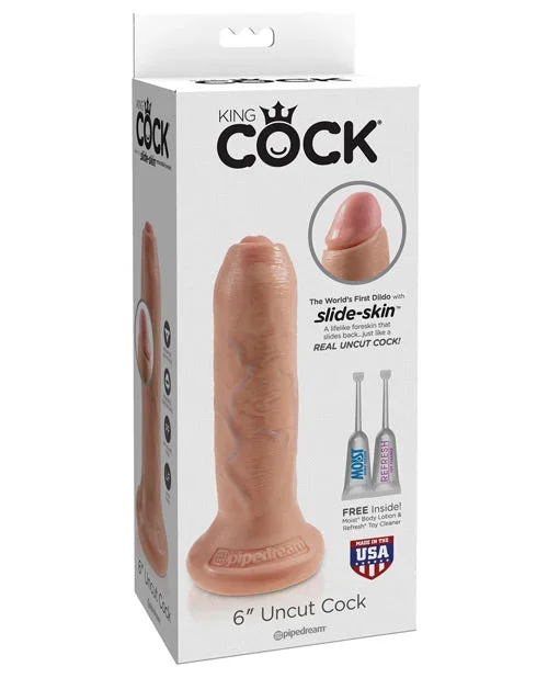 “King Cock 6″” Uncut Dildo” Flesh