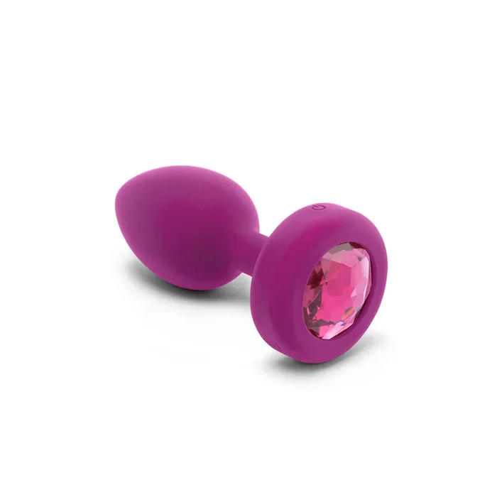 B-Vibe Vibrating Jewel Plug Small-Medium – Fuchsia