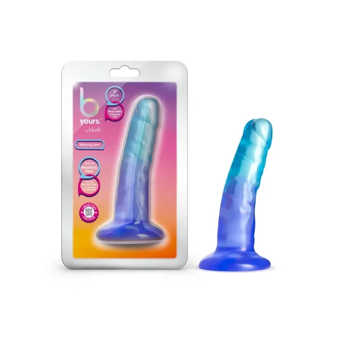 B Yours By Blush® | Morning Dew Realistic Sapphire 5.5-Inch Long Dildo With Suction Cup Base