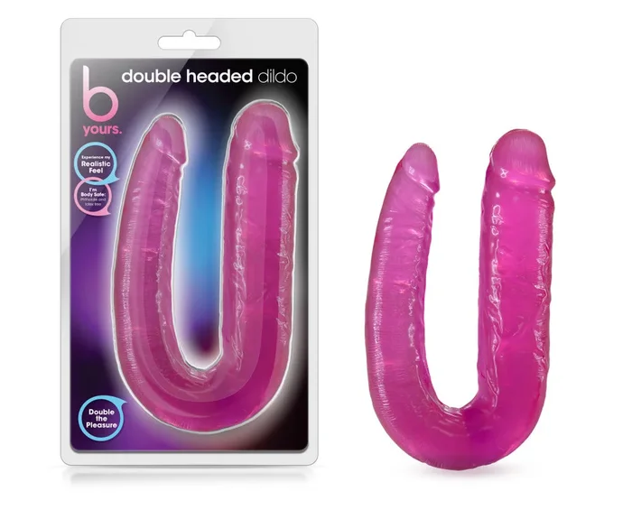 B Yours By Blush® | U-Shaped Double Sided Pink 18-Inch Long Double Dildo