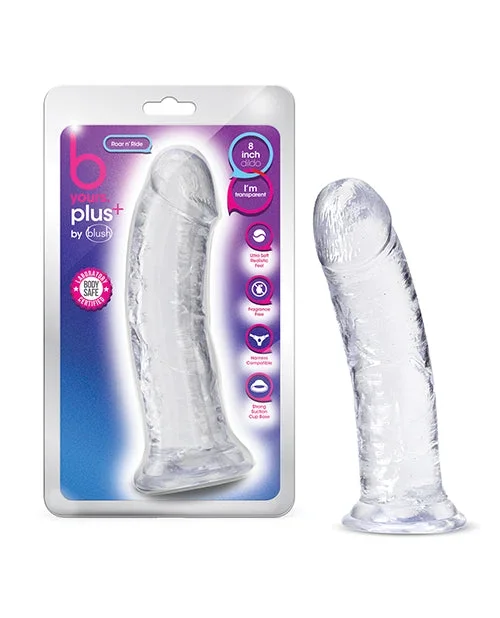 B Yours Plus 8″ Roar N Ride Dildo – Clear
