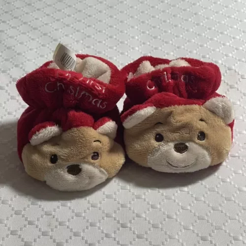 Be Jolly My First Christmas Booties Socks Shoes Baby Plush Infant Age 1-2 Infant Toy