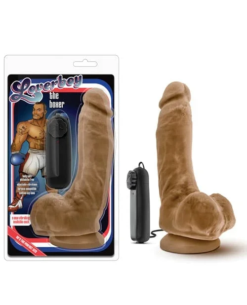 Blush Loverboy The Boxer 9″ Vibrating Realistic Cock – Mocha
