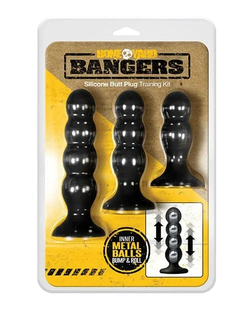 Boneyard Bangerz Silicone Butt Plug Training Kit – Black
