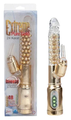 Extreme Pure Gold – Dual Stim Vibes Rabbit Vibrator (Gold)