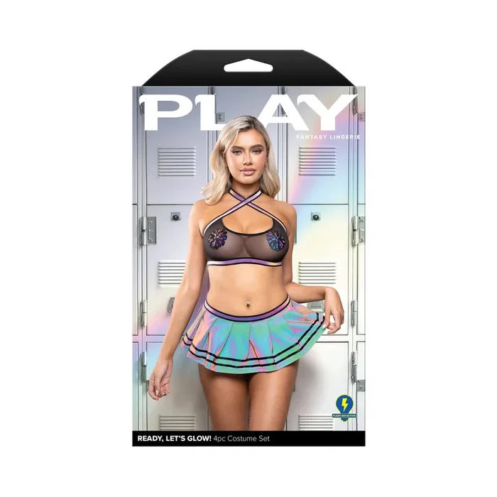 Fantasy Lingerie Play Ready, Let’s Glow! 5-Piece Costume Set S/M