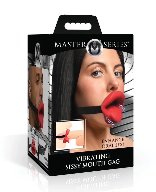 Master Series Vibrating Sissy Mouth Gag – Red