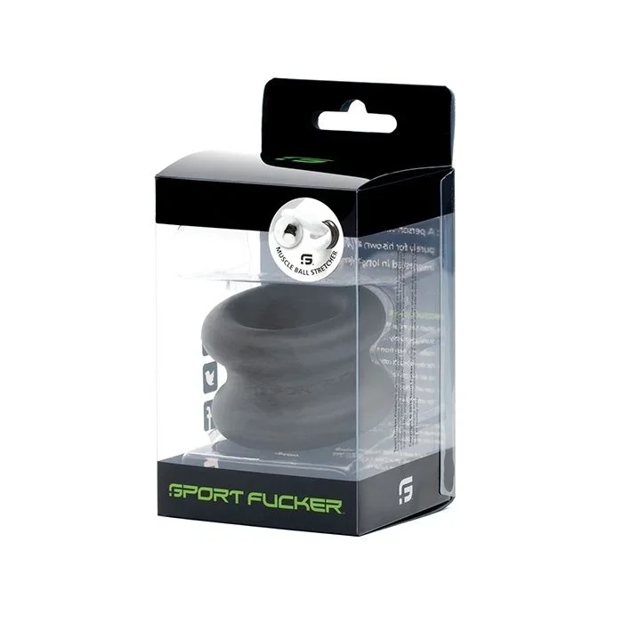 Sport Fucker Silicone Muscle Ball Stretcher – Black