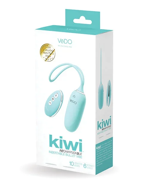 VeDO Kiwi Rechargeable Insertable Bullet – Tease Me Turquoise