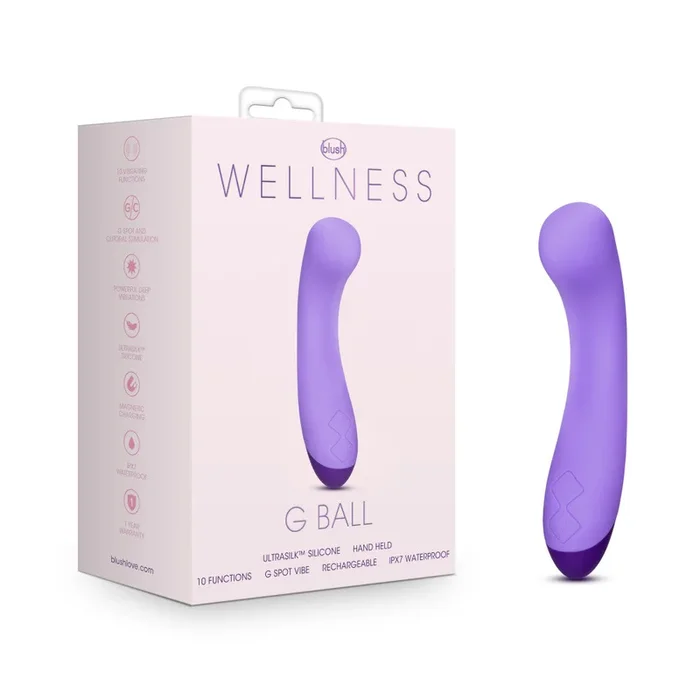 Wellness By Blush™ | G Ball G-Spot Purple UltraSilk® Vibrator – Made with Puria™ Silicone